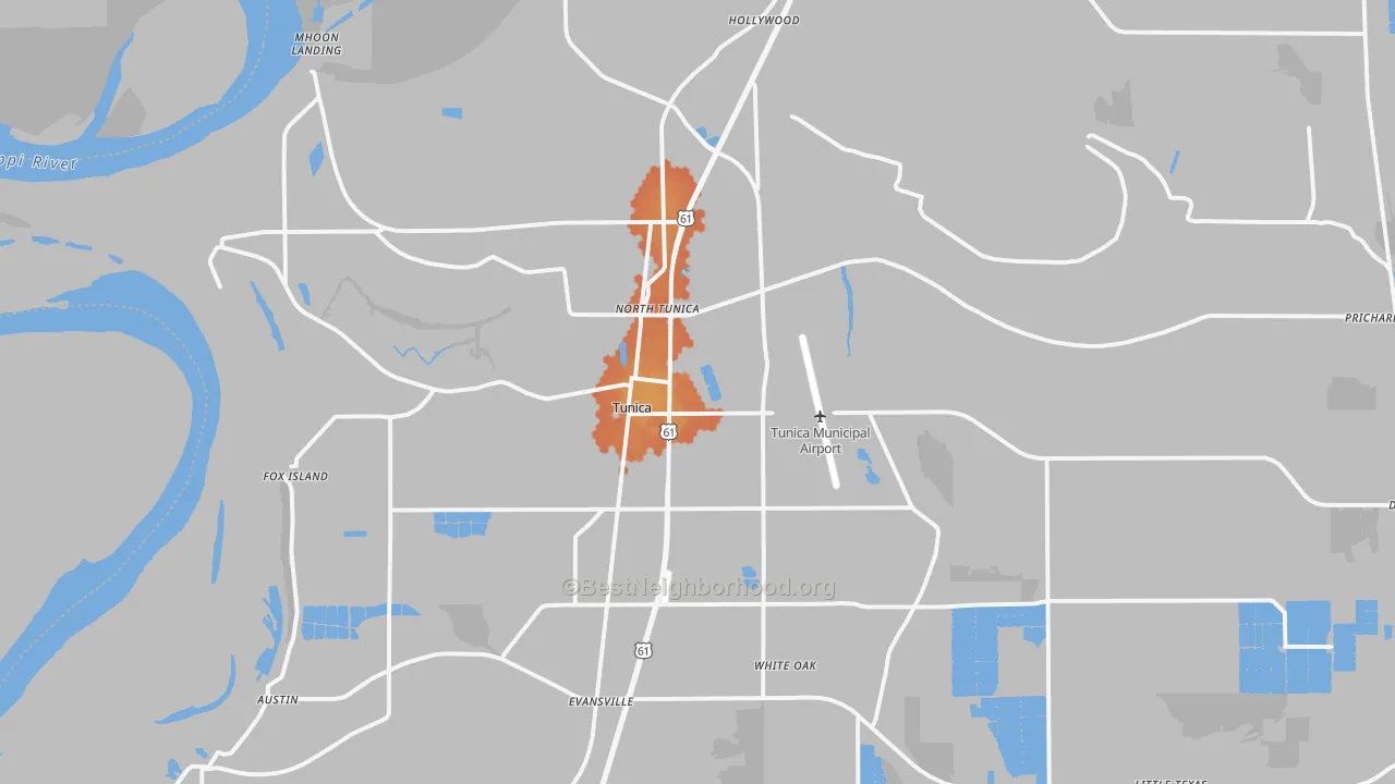 Bike Grade map of 38676, MS
