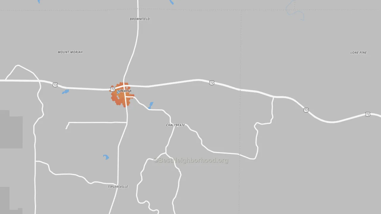 Bike Grade map of 38683, MS