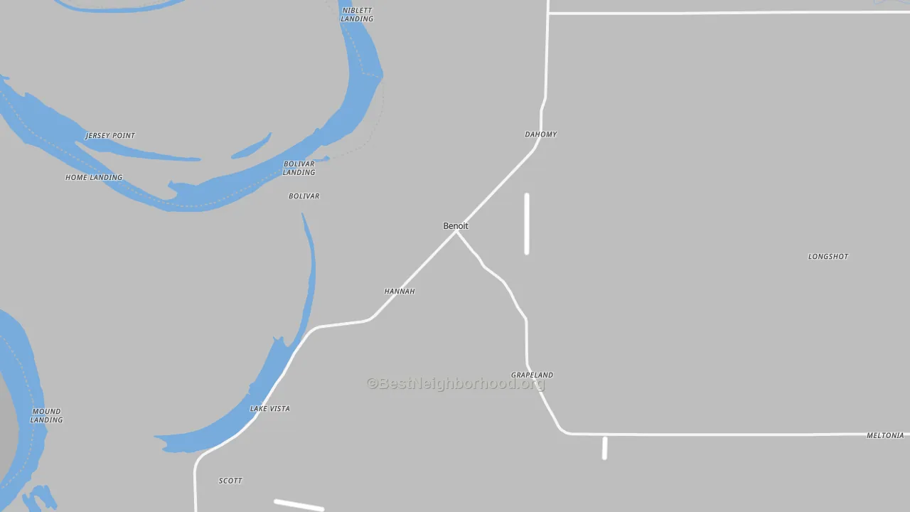 Bike Grade map of 38725, MS