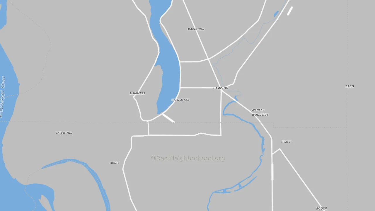 Bike Grade map of 38744, MS
