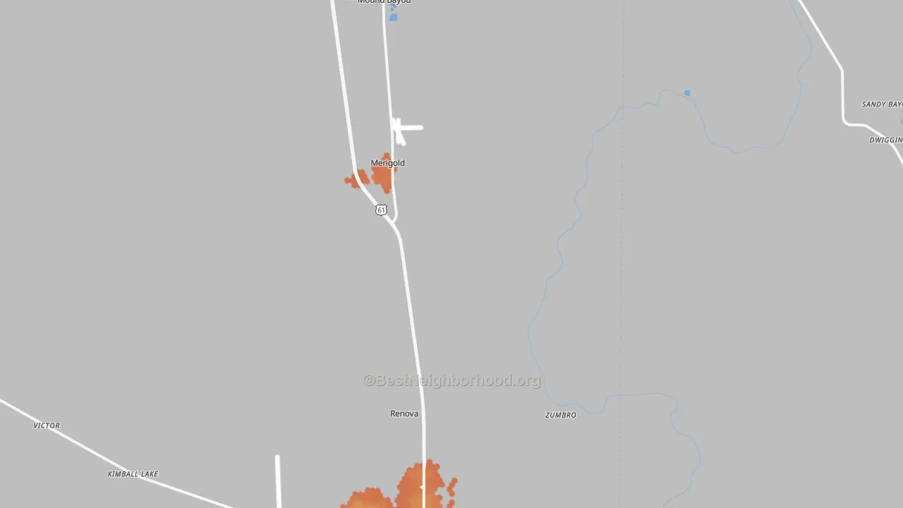 Bike Grade map of 38759, MS