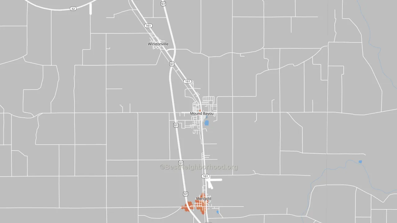 Bike Grade map of 38762, MS