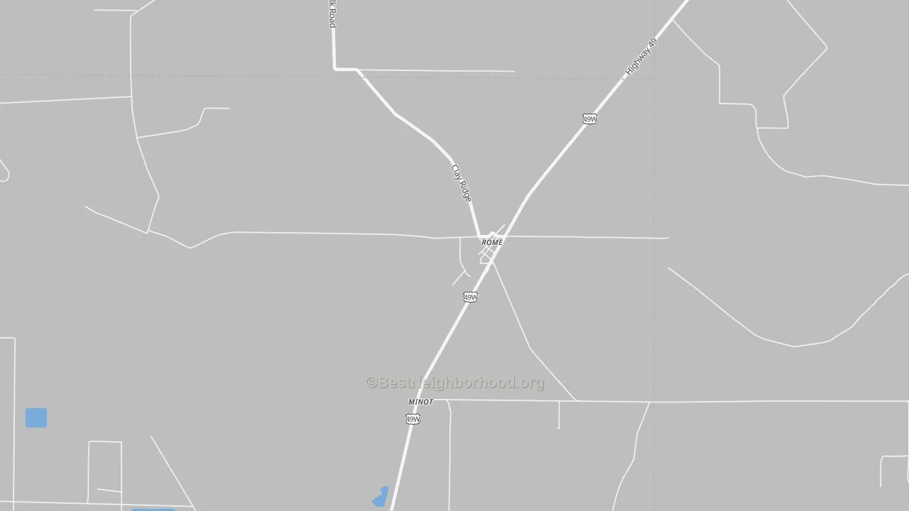 Bike Grade map of 38768, MS