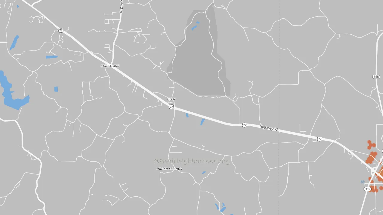 Bike Grade map of 38846, MS