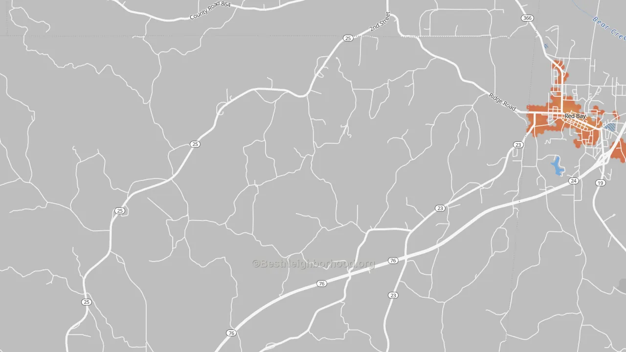 Bike Grade map of 38847, MS