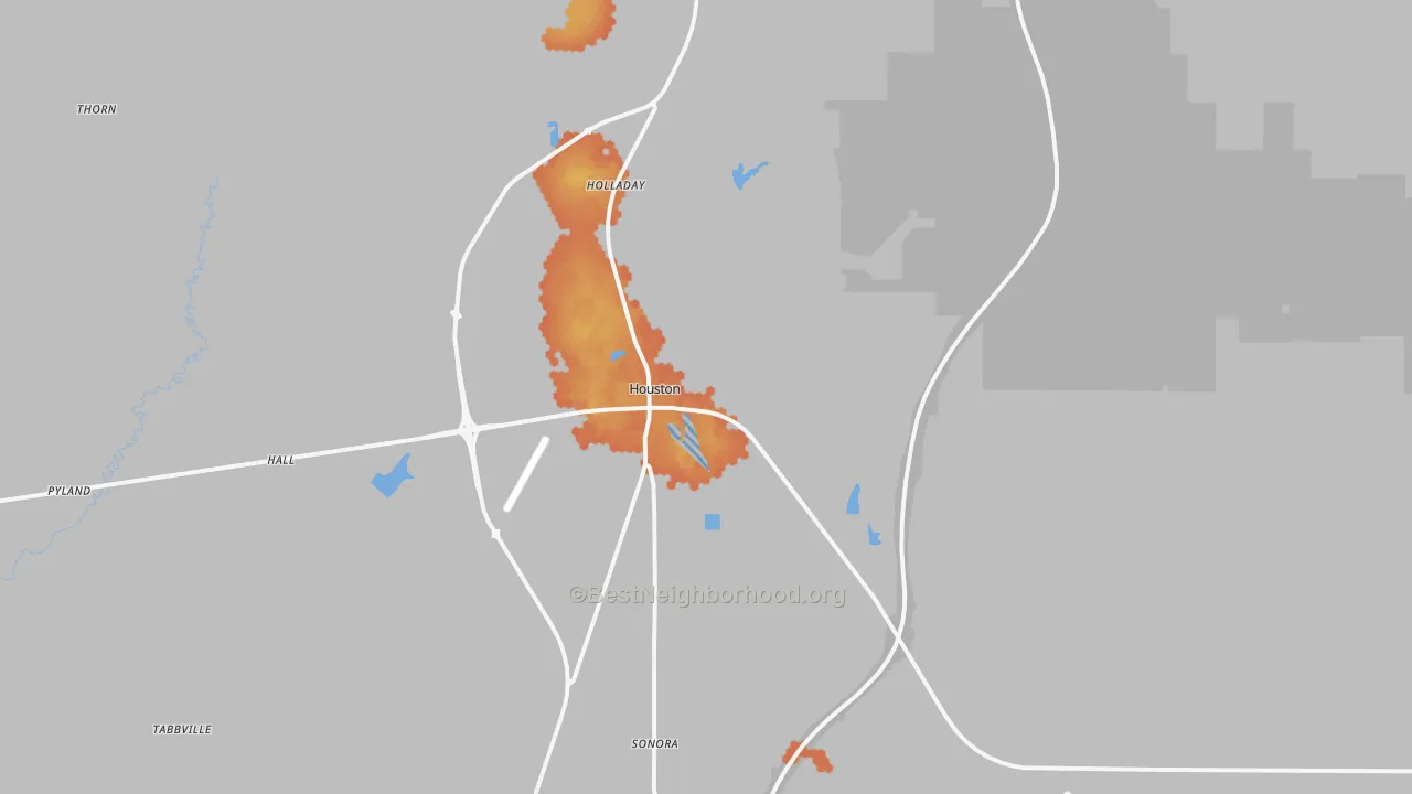 Bike Grade map of 38851, MS