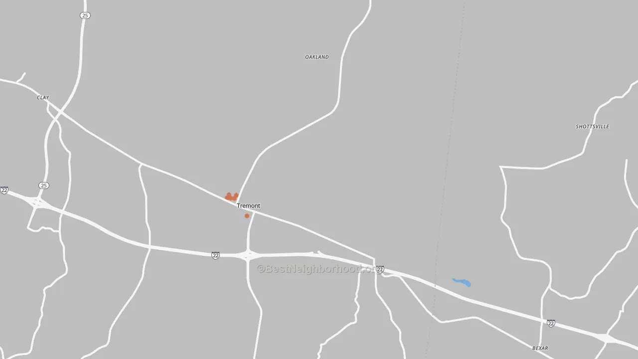 Bike Grade map of 38876, MS