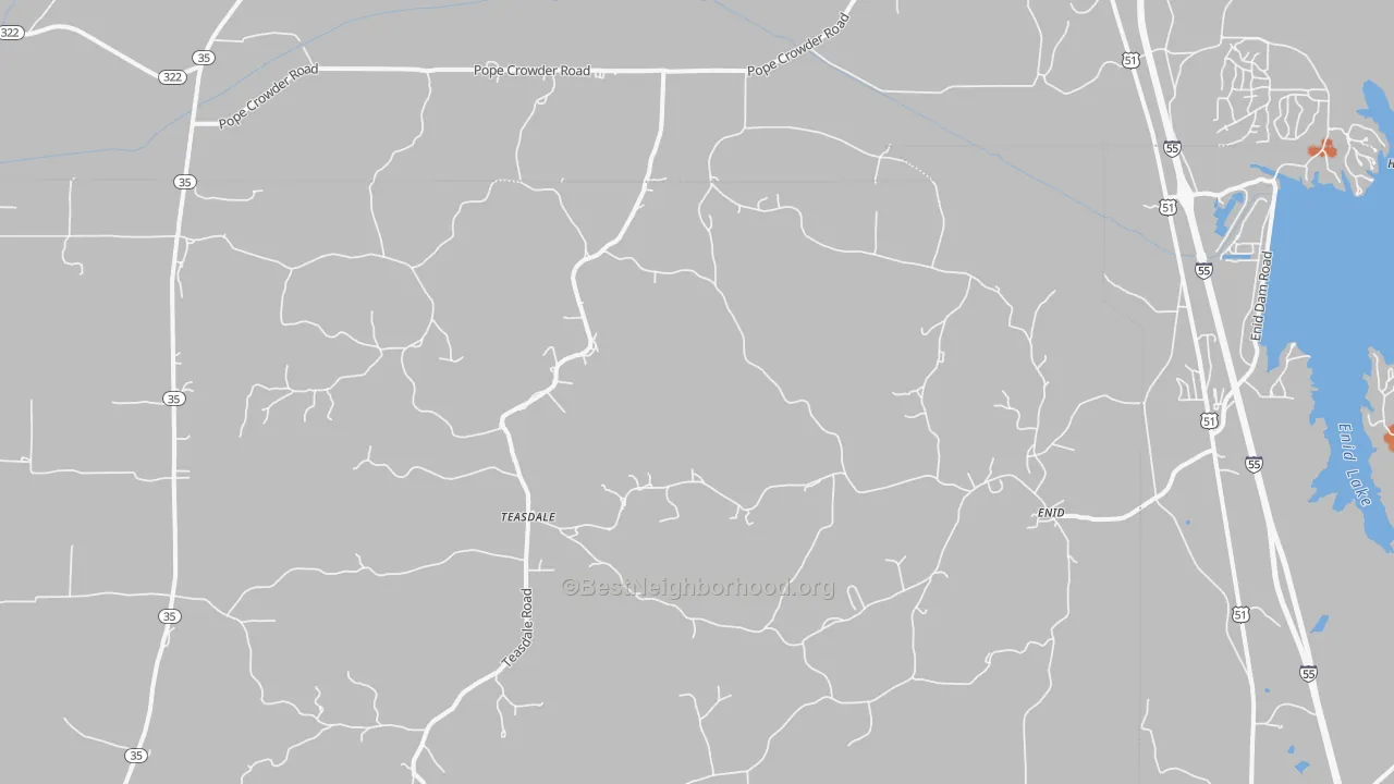 Bike Grade map of 38927, MS