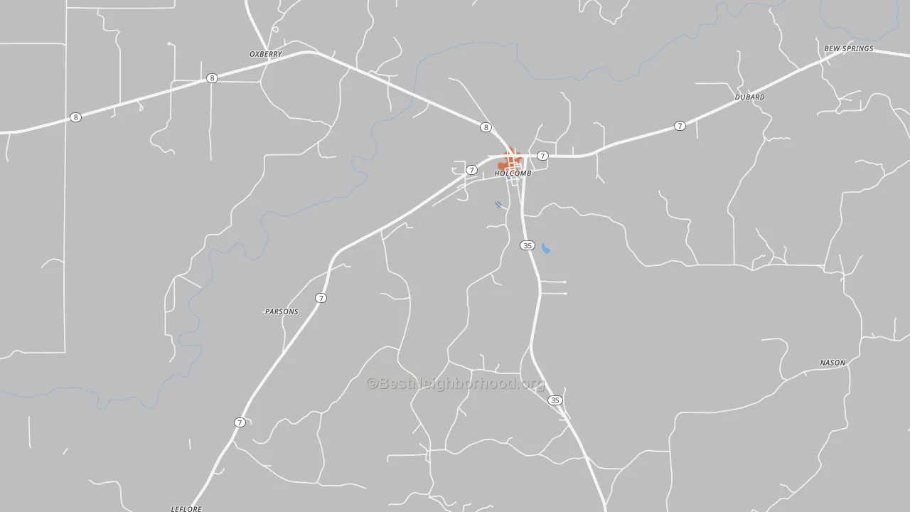 Bike Grade map of 38940, MS
