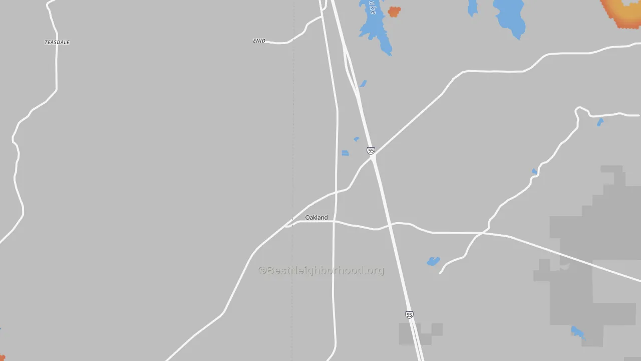 Bike Grade map of 38948, MS