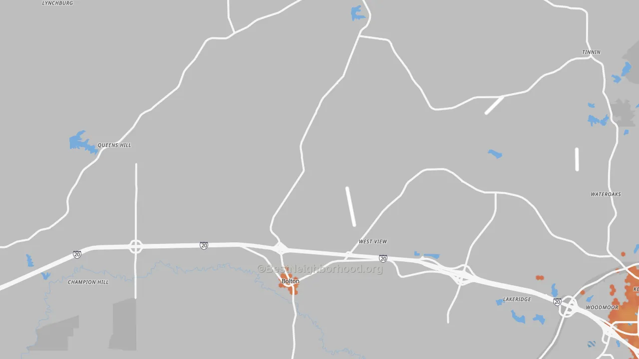 Bike Grade map of 39041, MS