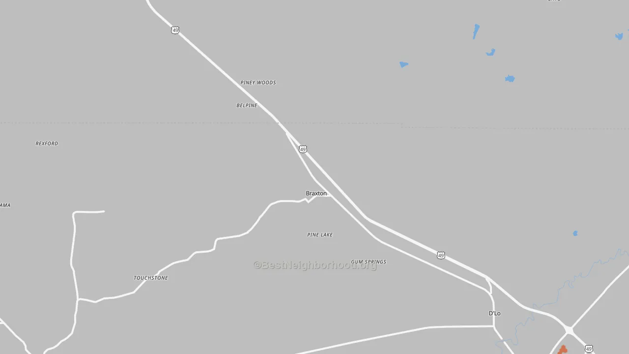 Bike Grade map of 39044, MS