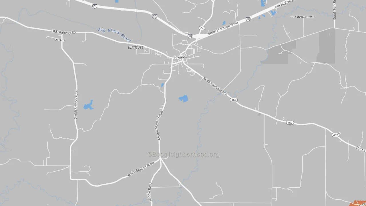 Bike Grade map of 39066, MS