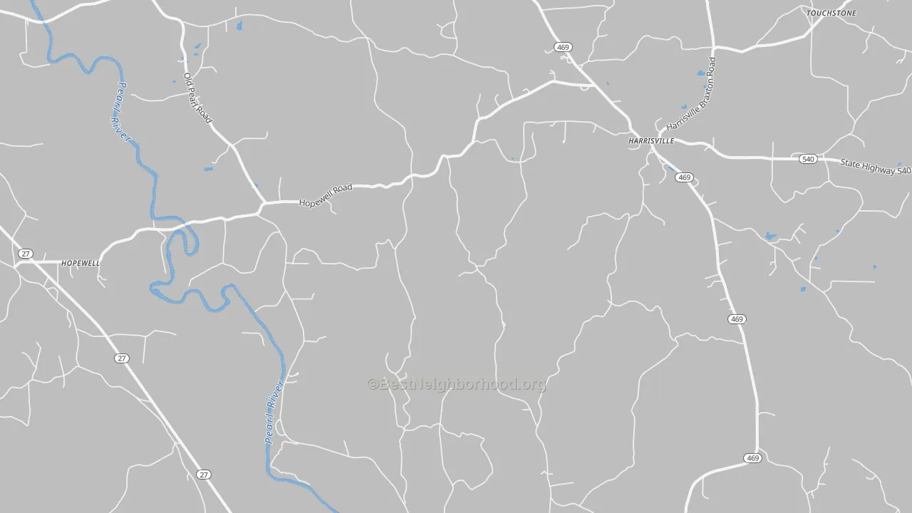 Bike Grade map of 39082, MS