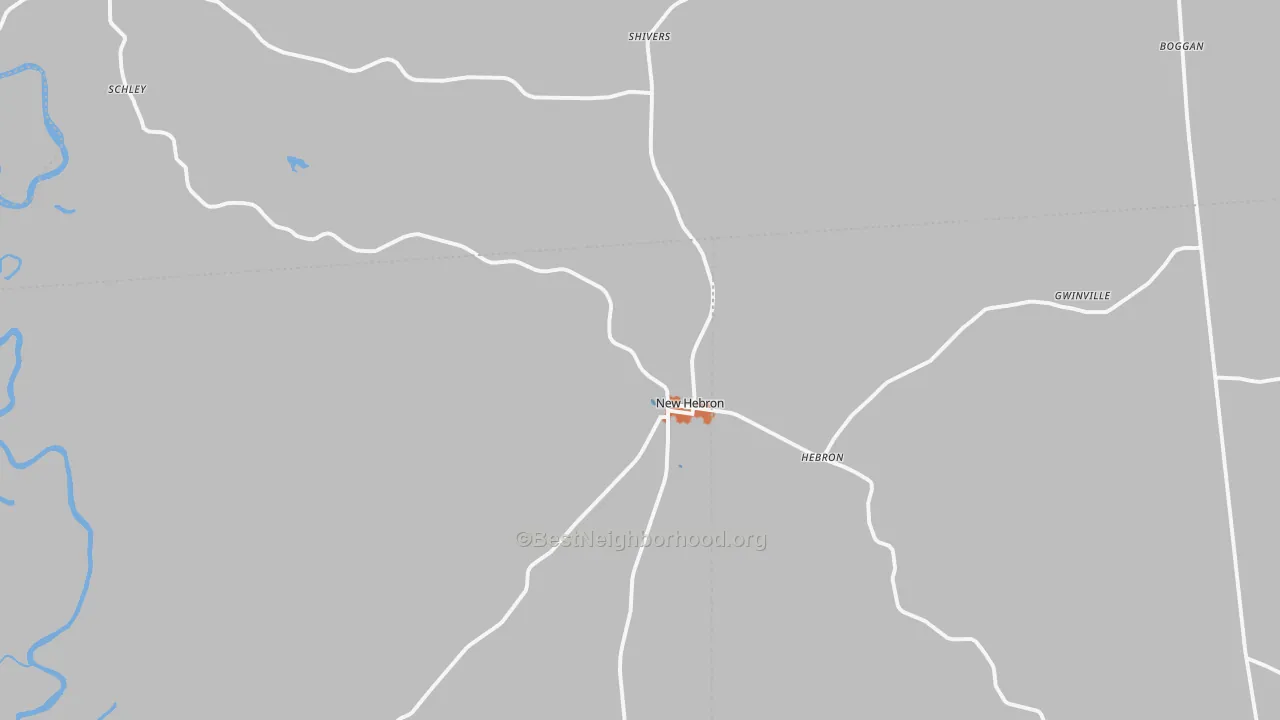 Bike Grade map of 39140, MS