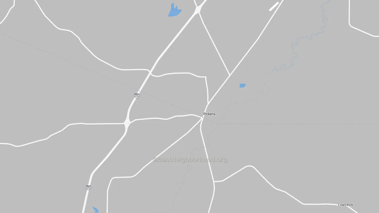 Bike Grade map of 39146, MS
