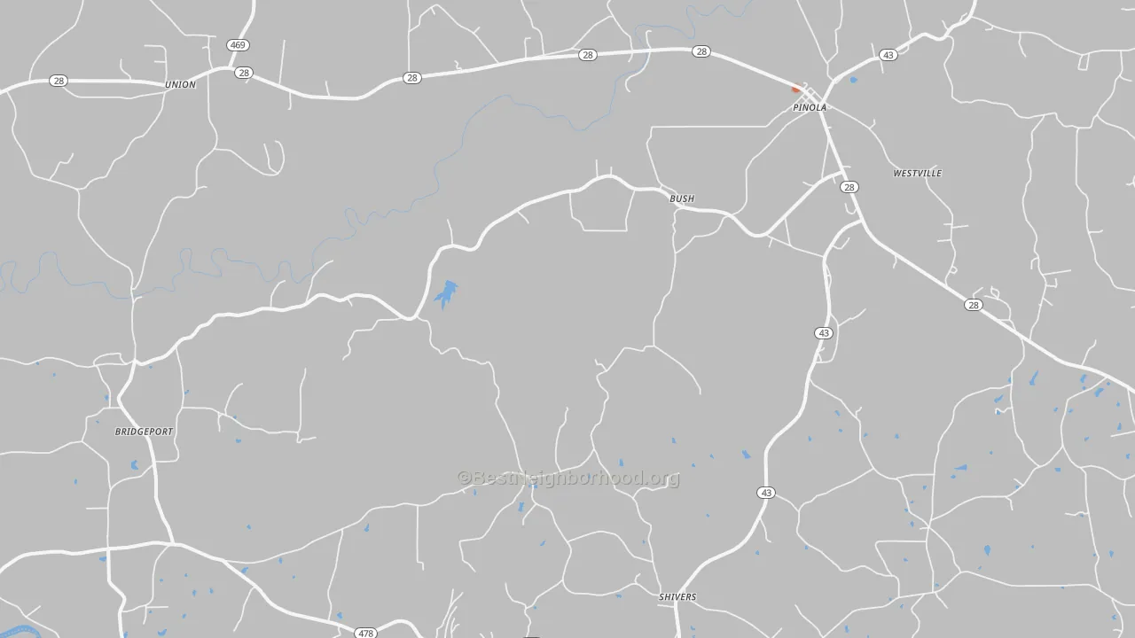 Bike Grade map of 39149, MS