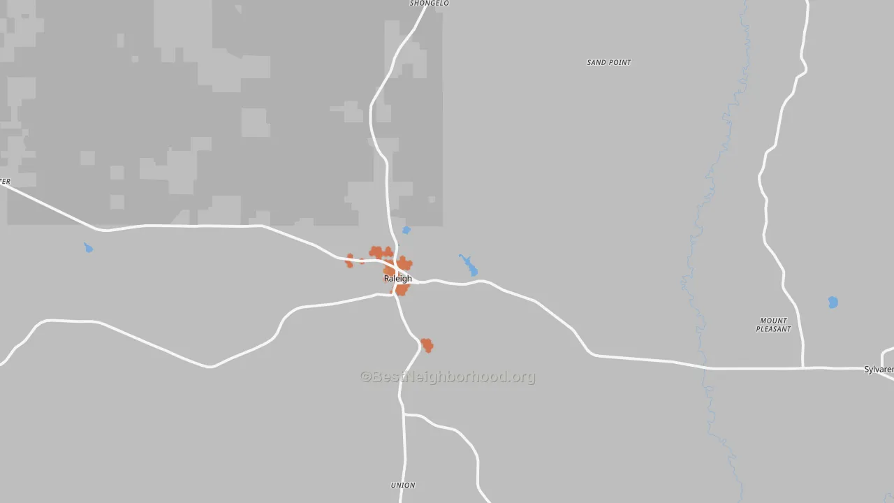 Bike Grade map of 39153, MS