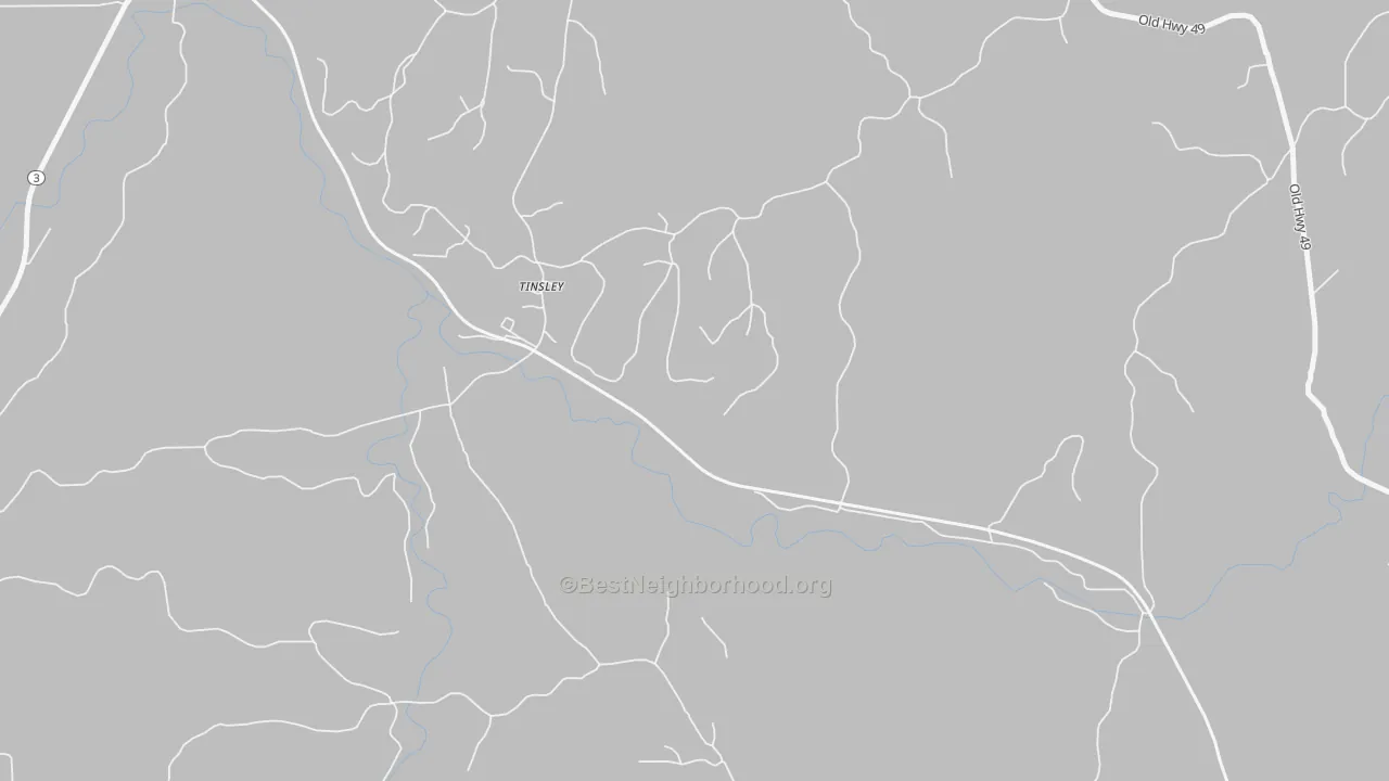 Bike Grade map of 39173, MS