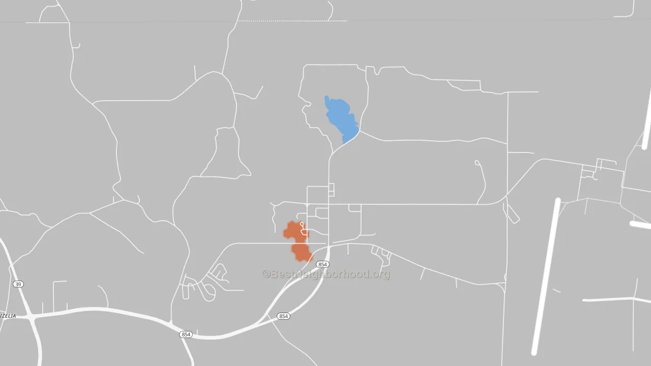 Bike Grade map of 39309, MS