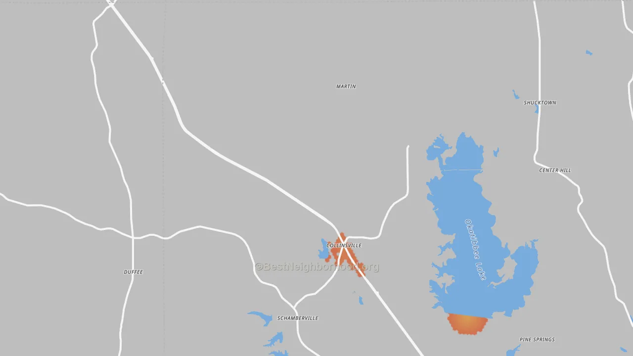 Bike Grade map of 39325, MS