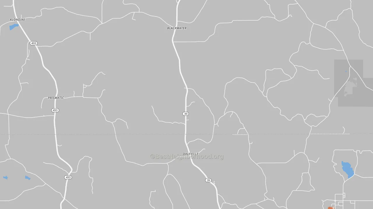 Bike Grade map of 39326, MS