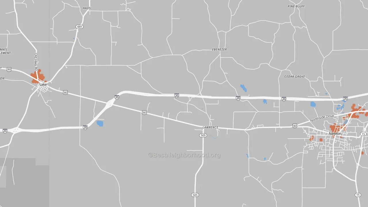Bike Grade map of 39336, MS