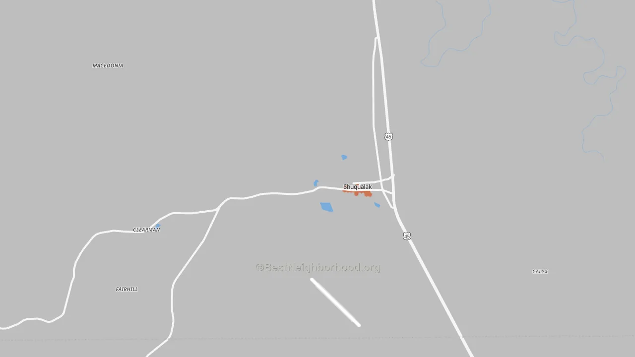 Bike Grade map of 39361, MS