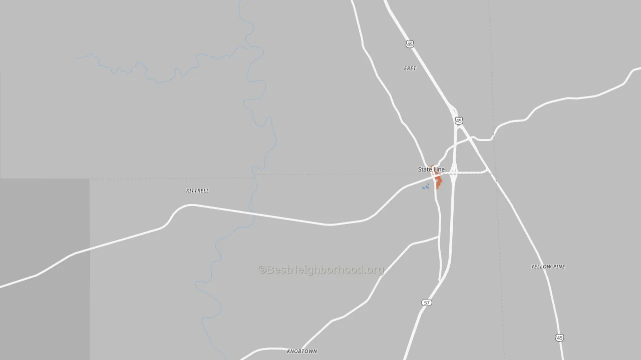 Bike Grade map of 39362, MS