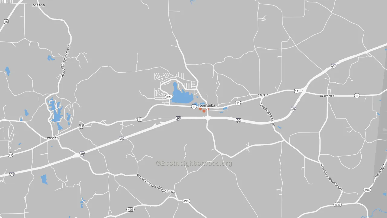 Bike Grade map of 39364, MS