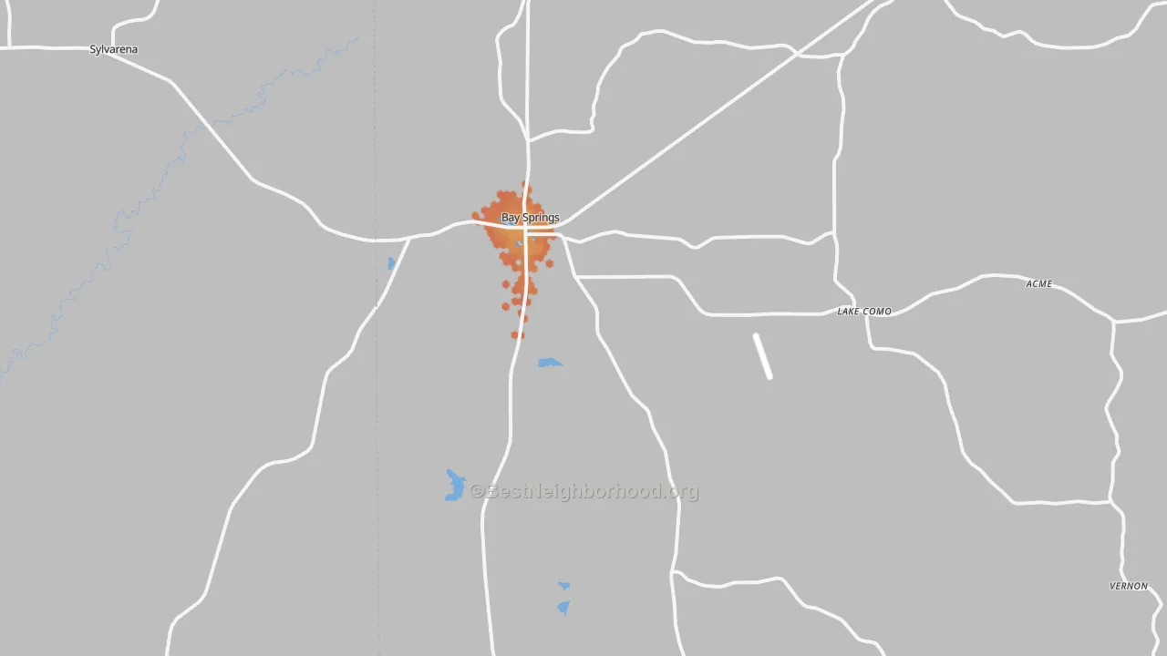 Bike Grade map of 39422, MS