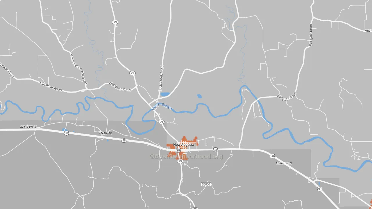 Bike Grade map of 39462, MS