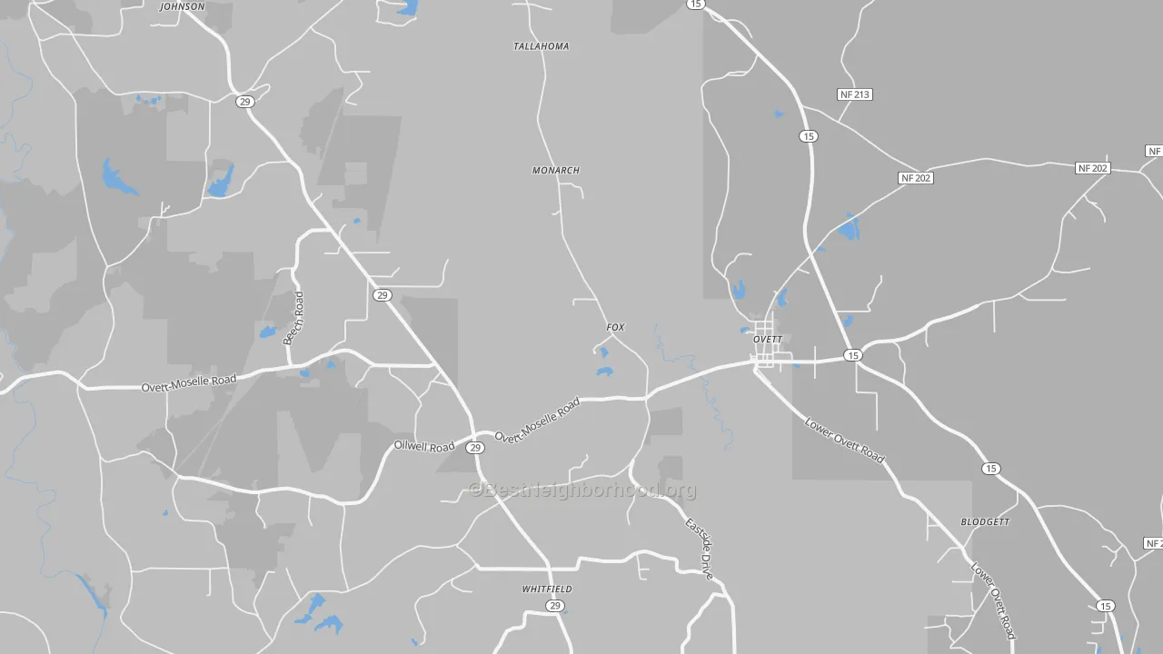 Bike Grade map of 39464, MS