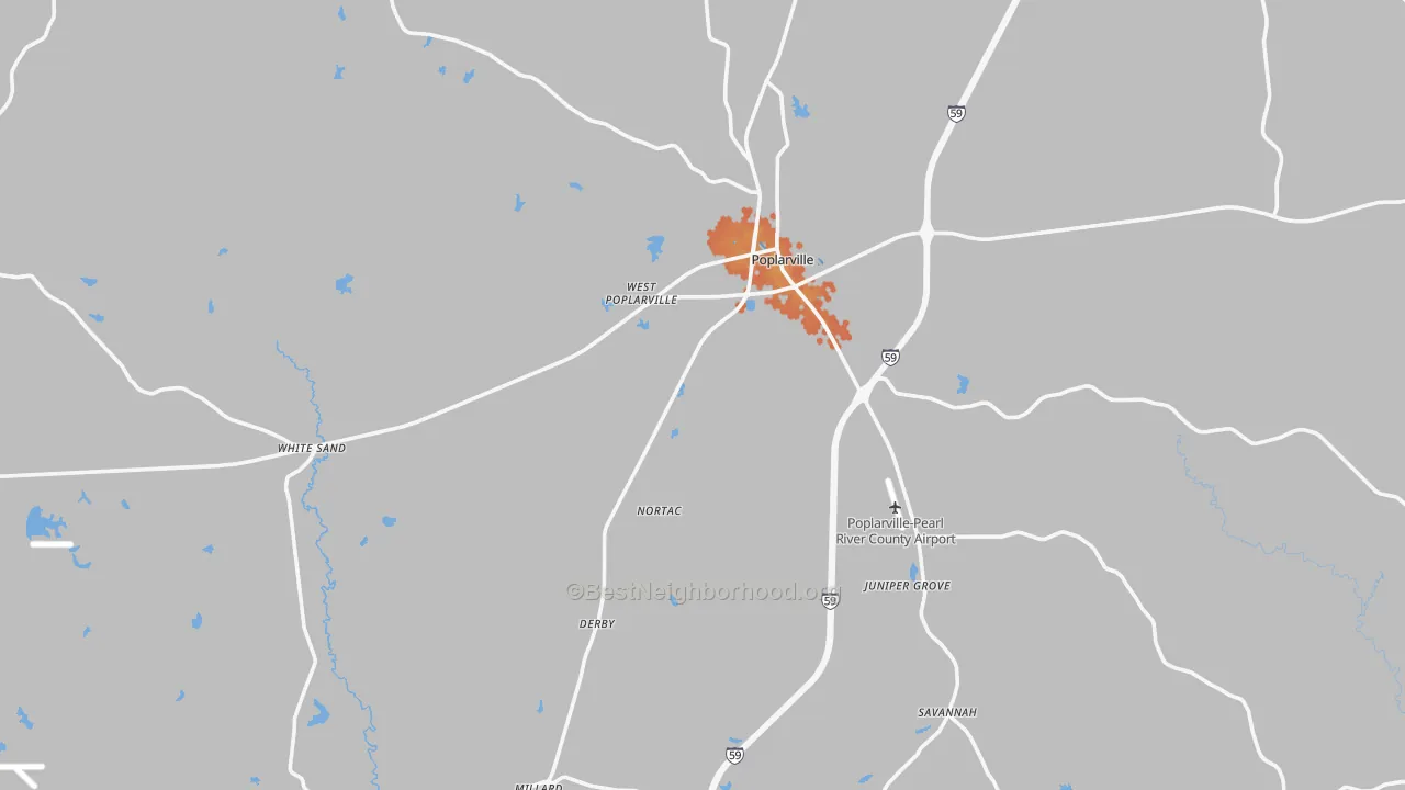 Bike Grade map of 39470, MS