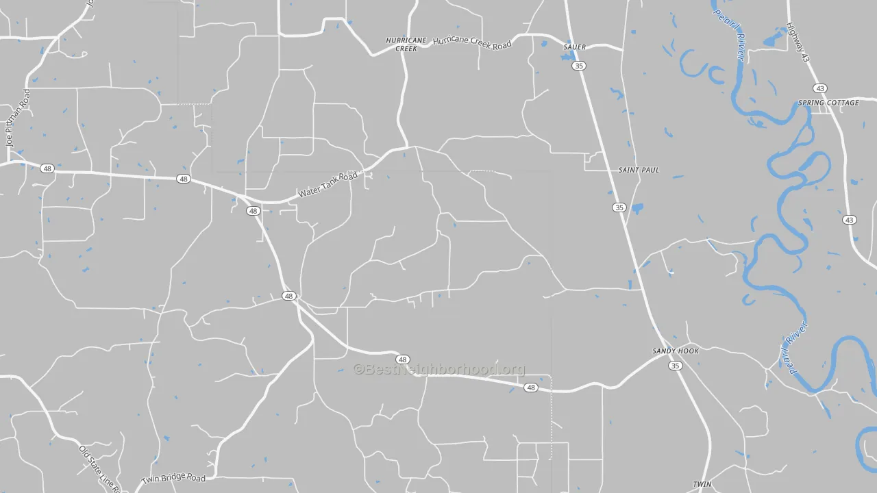 Bike Grade map of 39478, MS