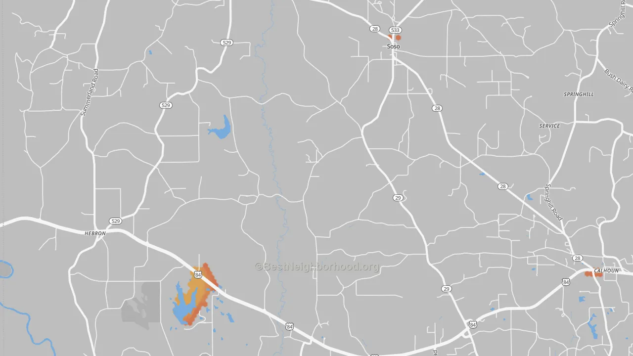 Bike Grade map of 39480, MS