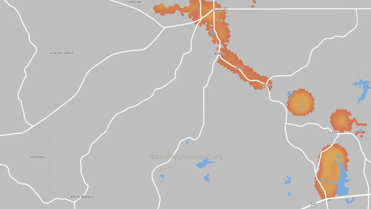 Bike Grade map of 39482, MS