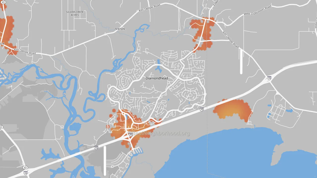 Bike Grade map of 39525, MS