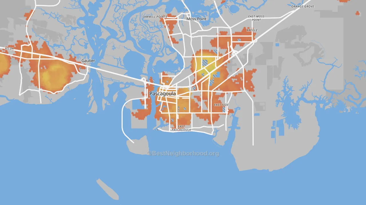 Bike Grade map of 39567, MS
