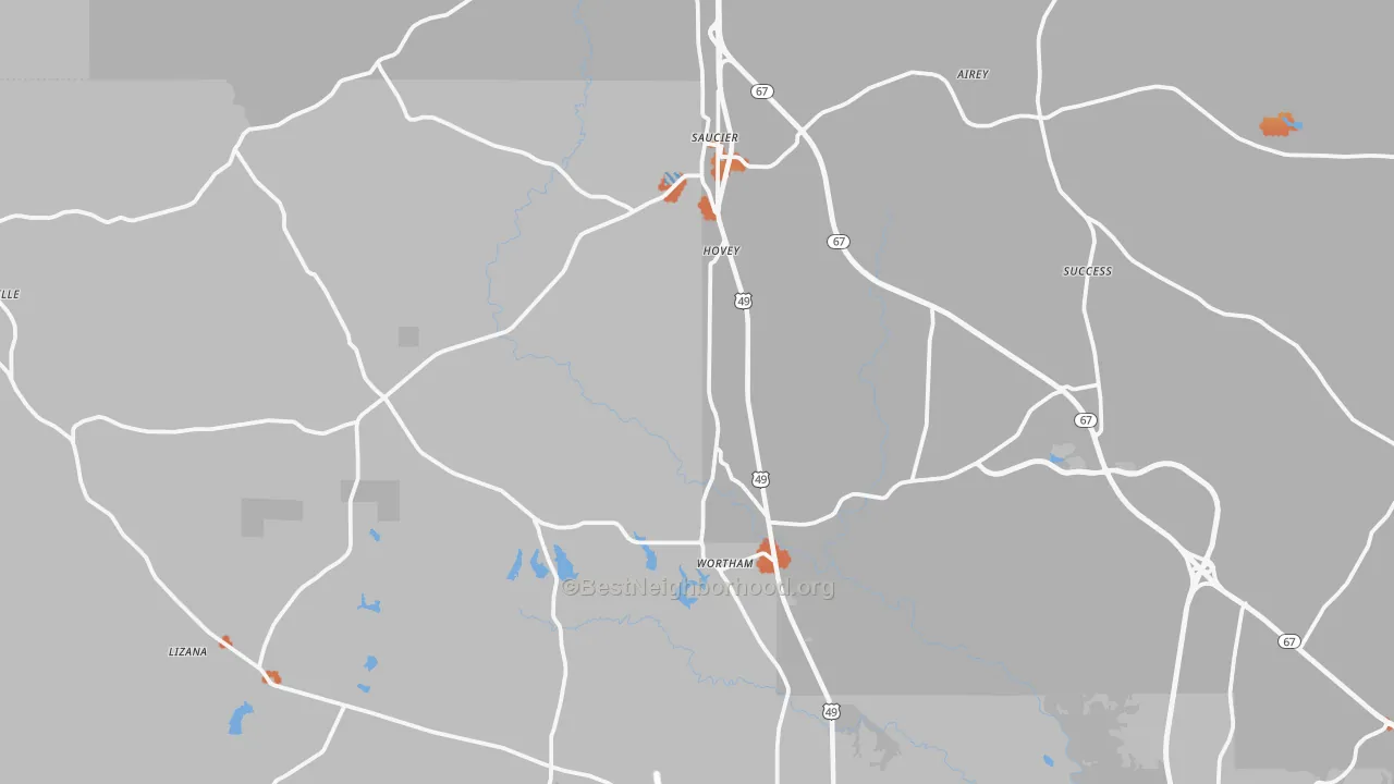 Bike Grade map of 39574, MS