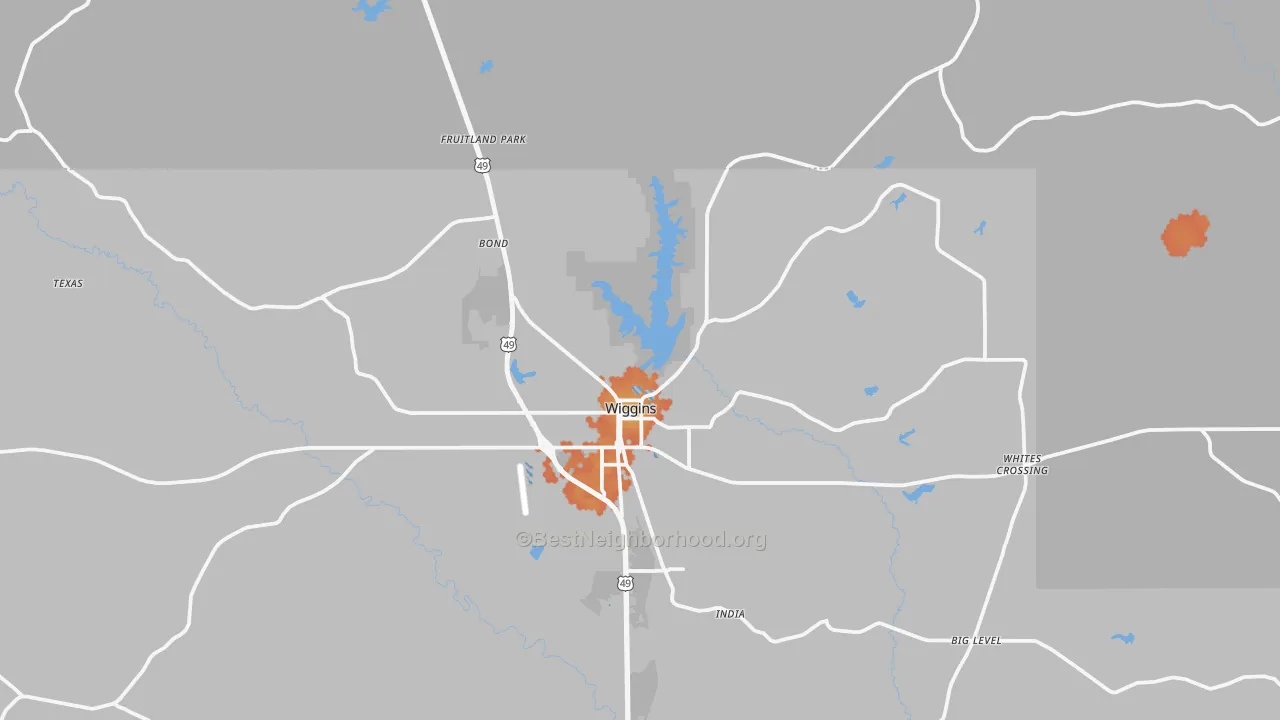 Bike Grade map of 39577, MS