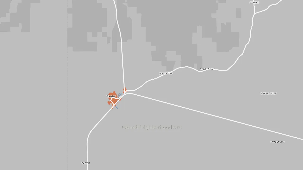 Bike Grade map of 39638, MS