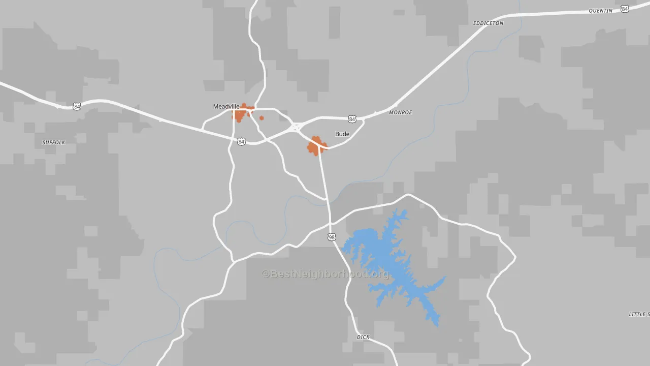 Bike Grade map of 39653, MS