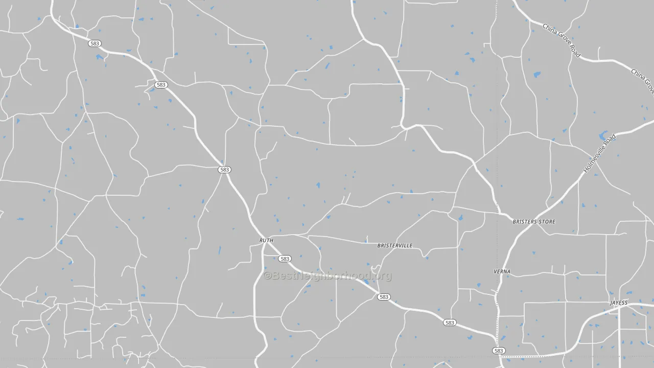 Bike Grade map of 39662, MS