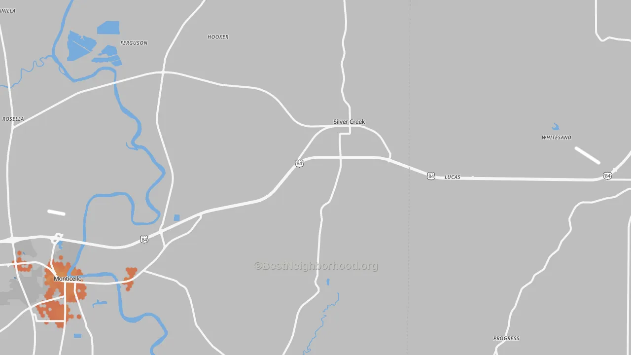 Bike Grade map of 39663, MS