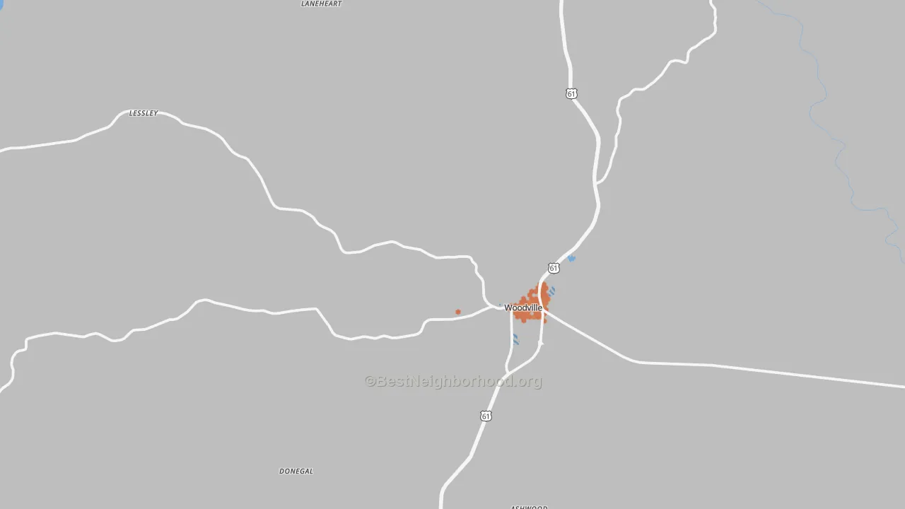 Bike Grade map of 39669, MS