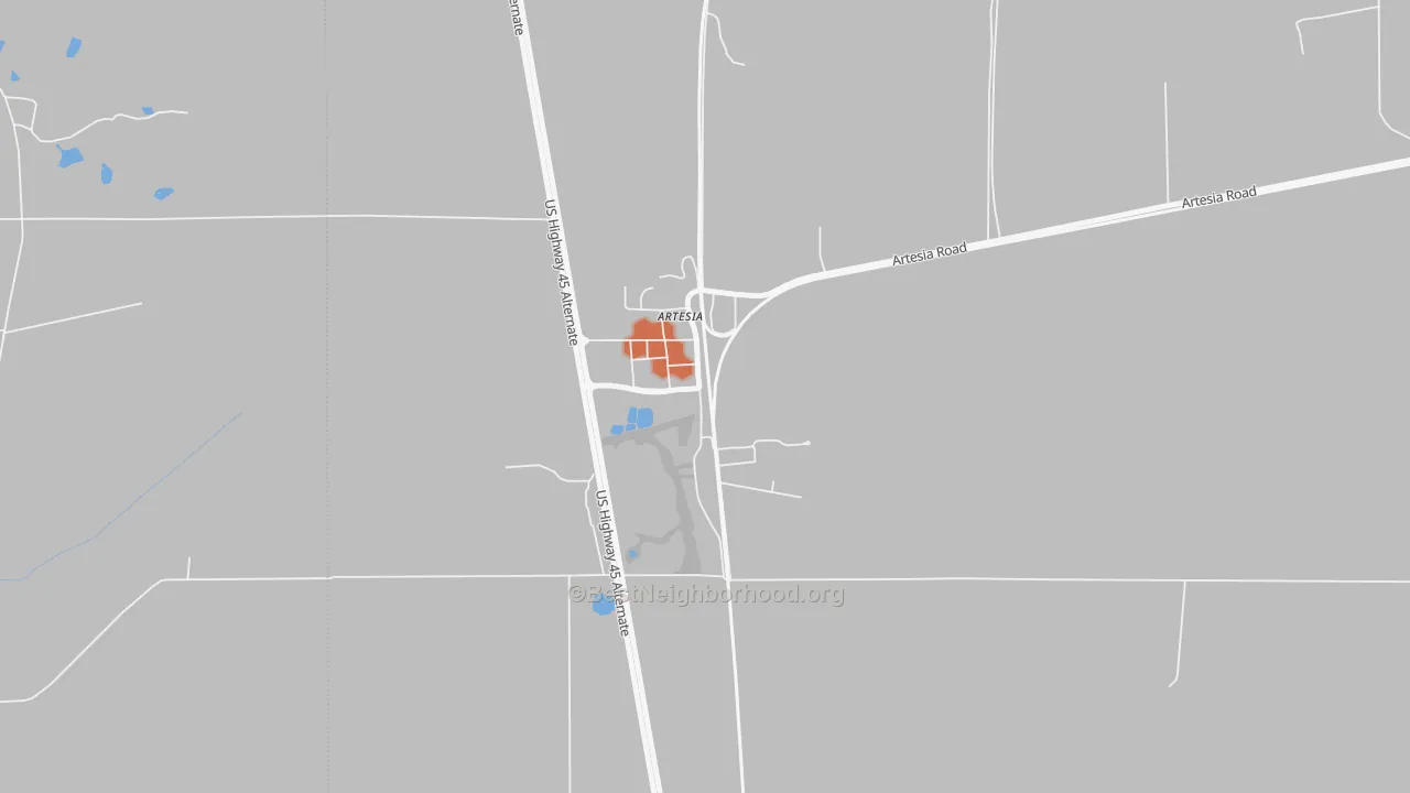 Bike Grade map of 39736, MS