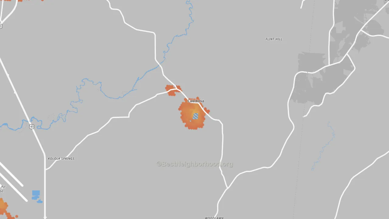Bike Grade map of 39740, MS