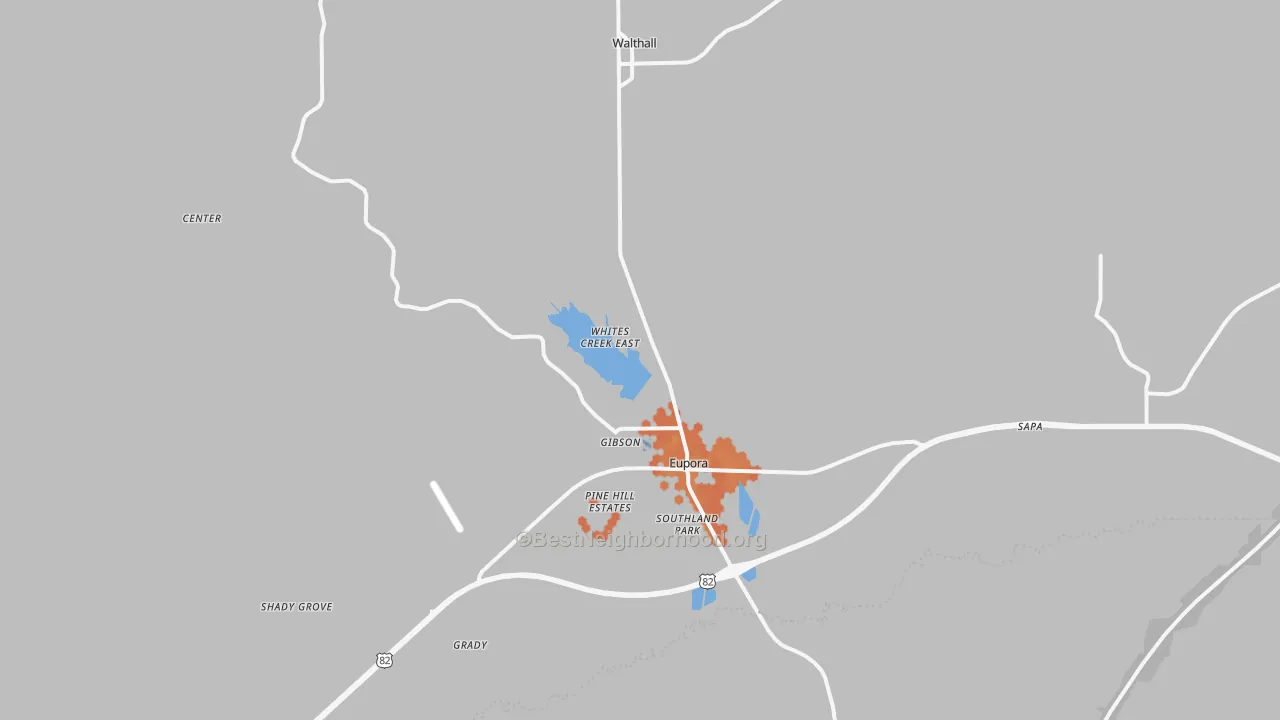 Bike Grade map of 39744, MS