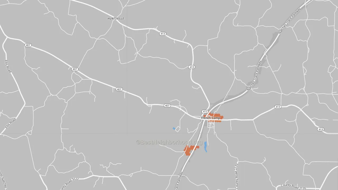 Bike Grade map of 39745, MS